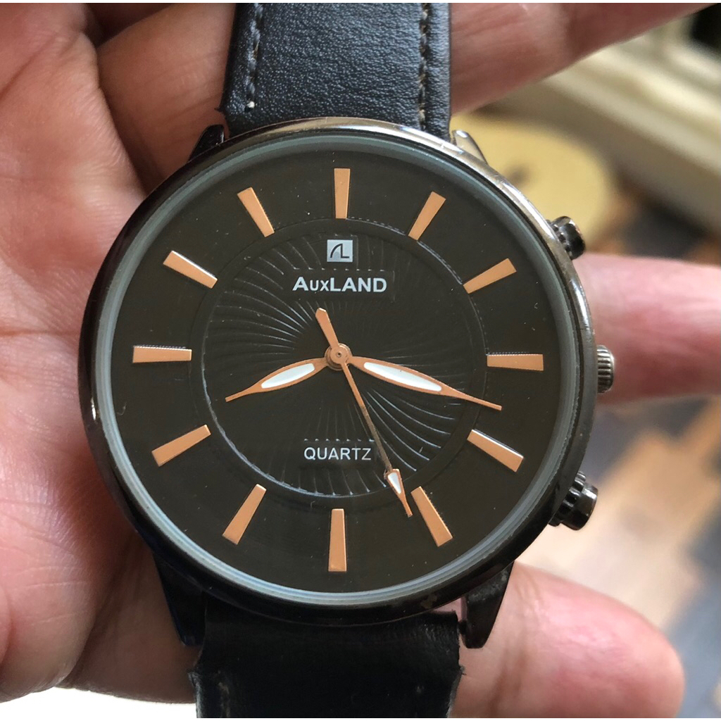 Jam Tangan AUXLAND Quartz Original – Desain Minimalis Hitam Premium | BACA DESKRIPSI