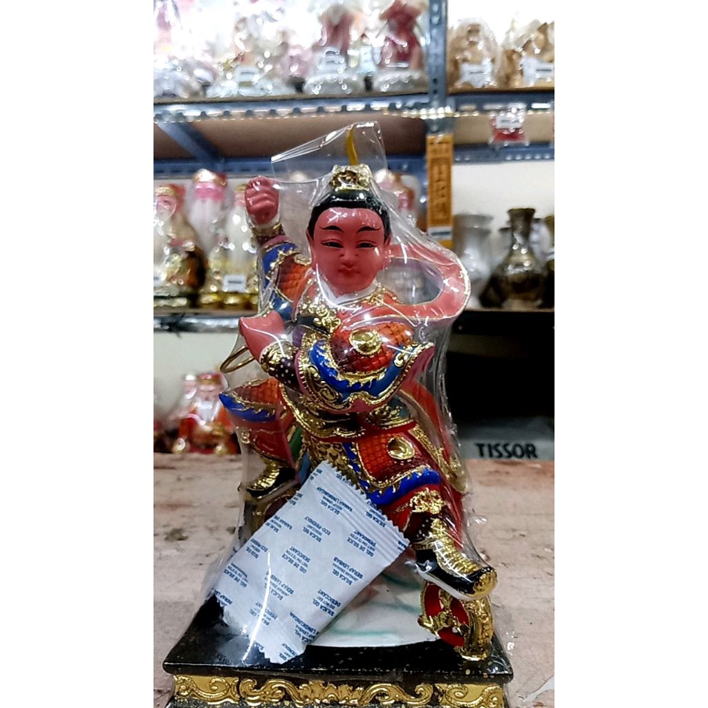 patung dewa naca / nacha / locia - kayu - 8inch