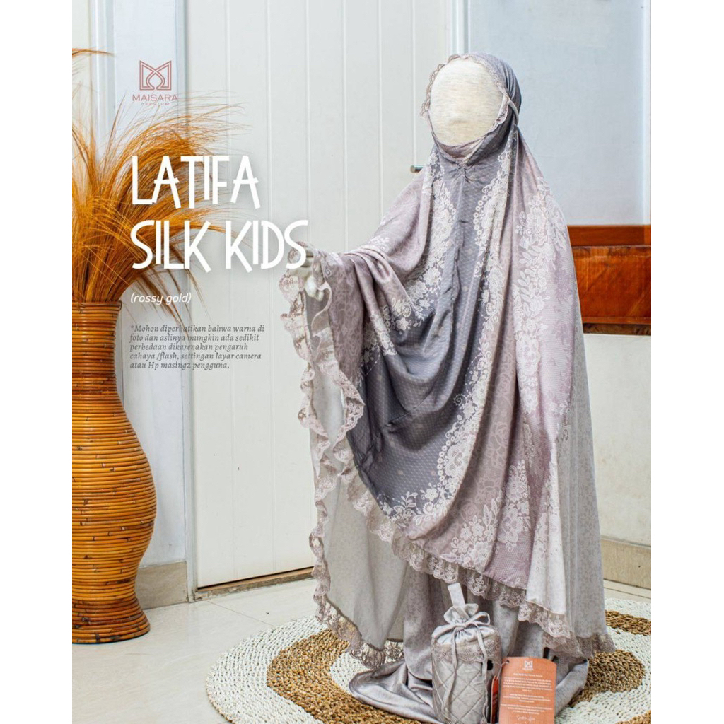 Mukena kids silk Latifa Maisara Premium