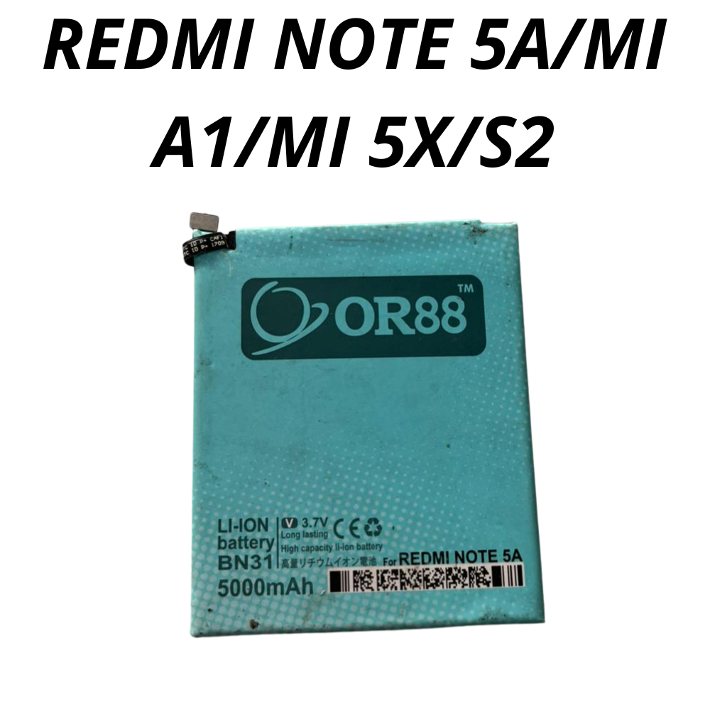 BATERAI REDMI NOTE 5A/NOTE 5A PRIME/MI A1/MI 5X/S2 BN31 SECOND