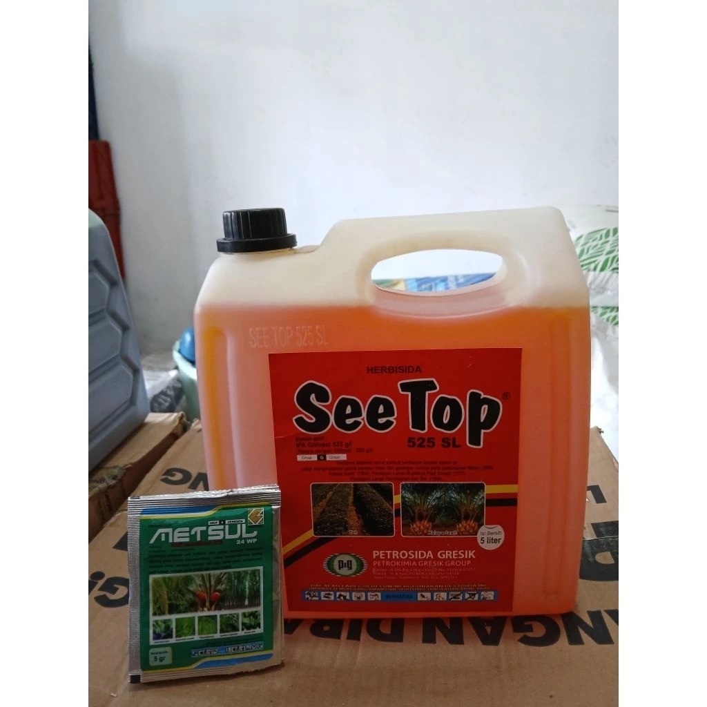 SEETOP Herbisida Sistemik 525SL 5 LITER/PEMBASMI RUMPUT ALANG2/GULMA/RUMPUT DAUN SEMPIT SAMPAI KE AK