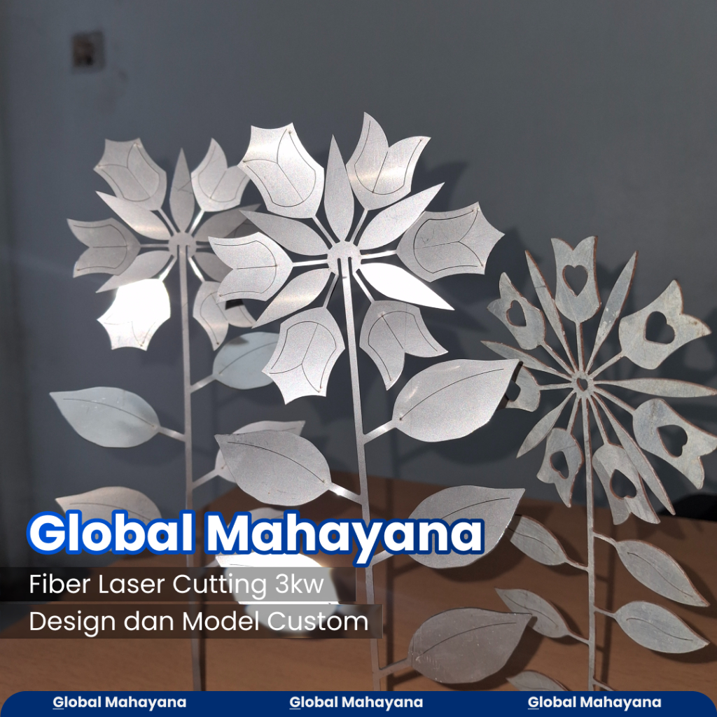Custom laser cutting dekorasi pagar aksesoris tangerang stainless alumunium besi