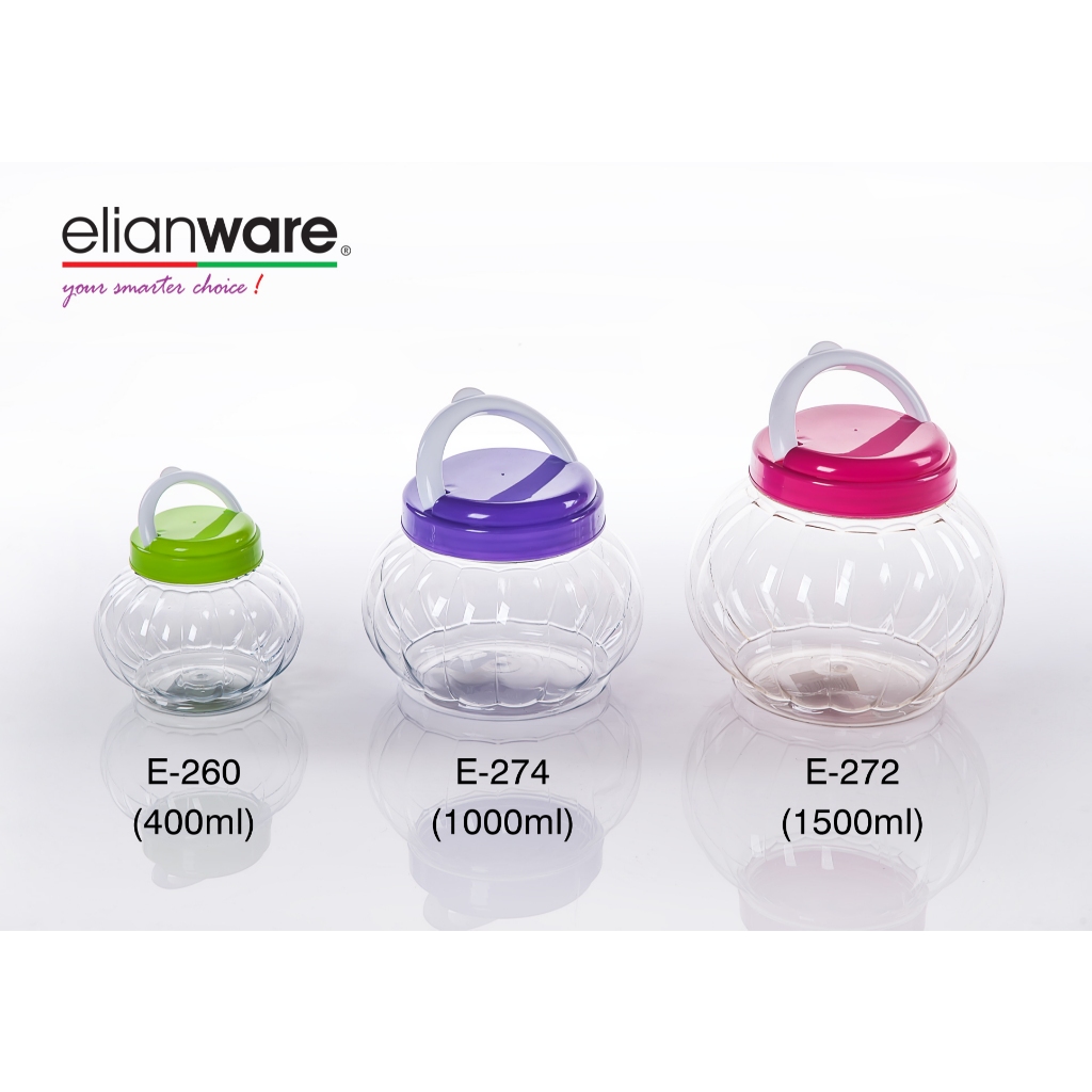 Elianware Fresh Storage 400ml, Bahan PET, BPA Free, Toples Makanan Multifungsi E-260