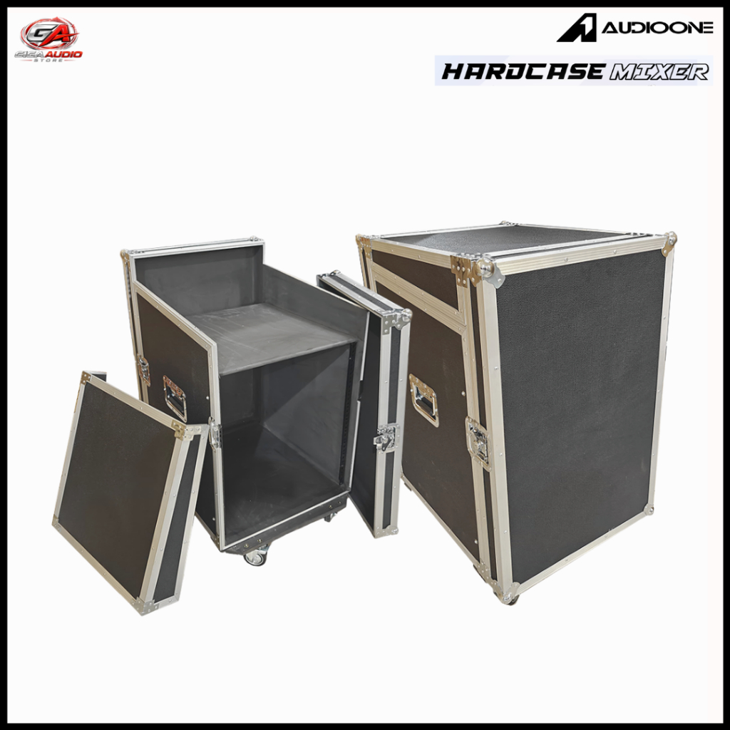 Box Hardcase Plus Mixer 6U 8U 10U 12U 14U 16U Lis Silver Rak Kotak Aksesoris Audio Sound  System |GA