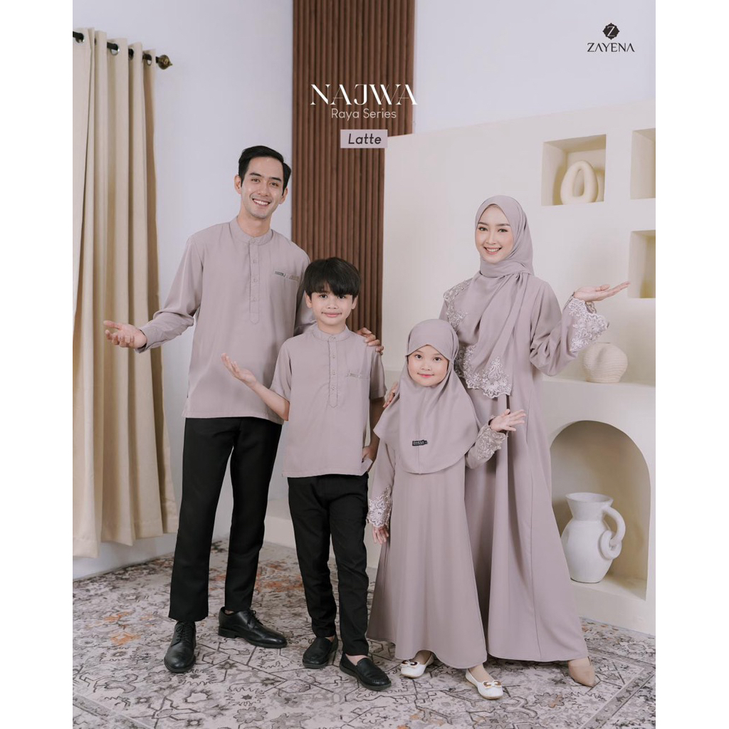 Zayena Sarimbit Keluarga Najwa Dress Baju Couple Keluarga Muslim by Zayena BBC