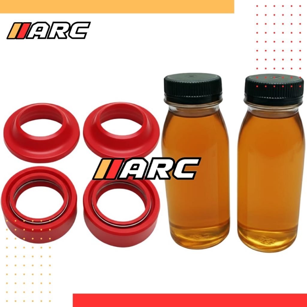 MERAH SEAL SHOCK + TUTUP SEAL SHOCK + OLI RACIKAN EMPUK SHOCK DEPAN NMAX