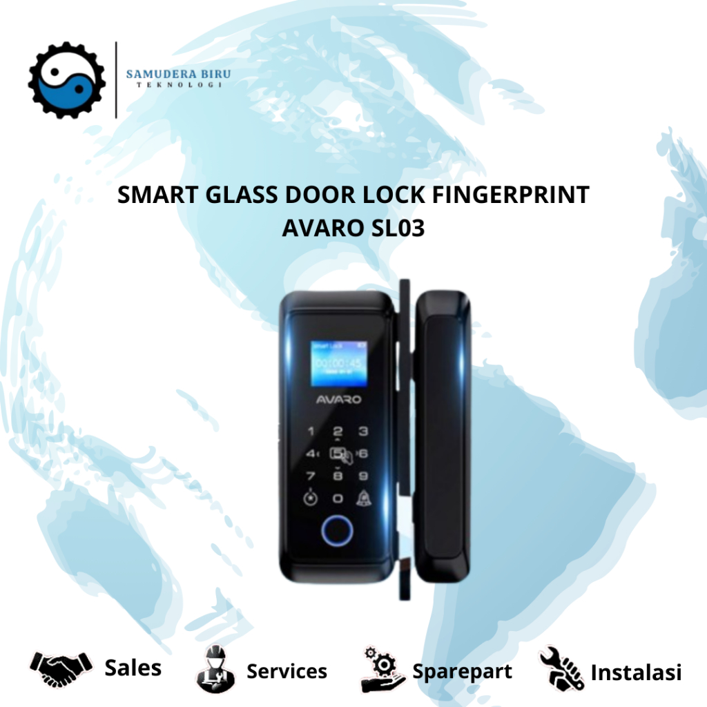 SMART GLASS DOOR LOCK FINGERPRINT AVARO SL03