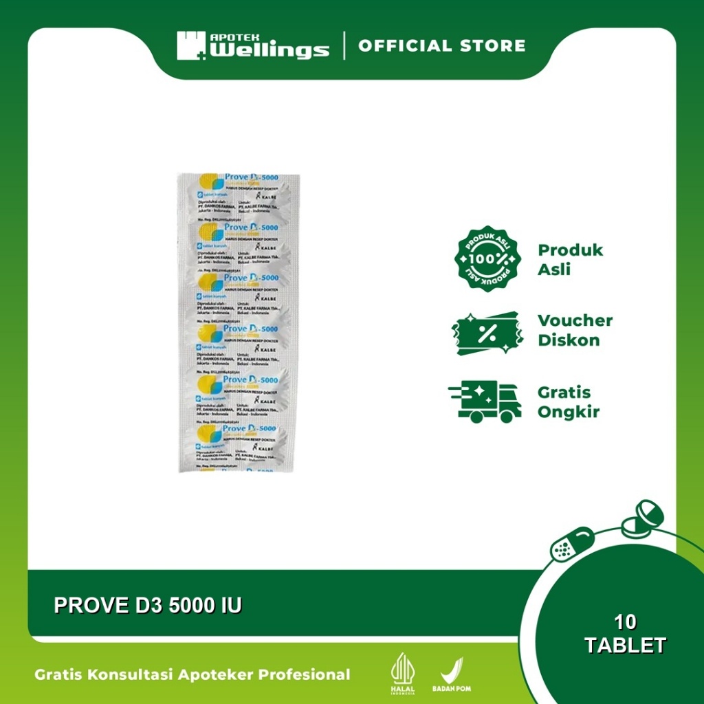 Wellings Prove D3 5000 IU Strip 10 Tablet