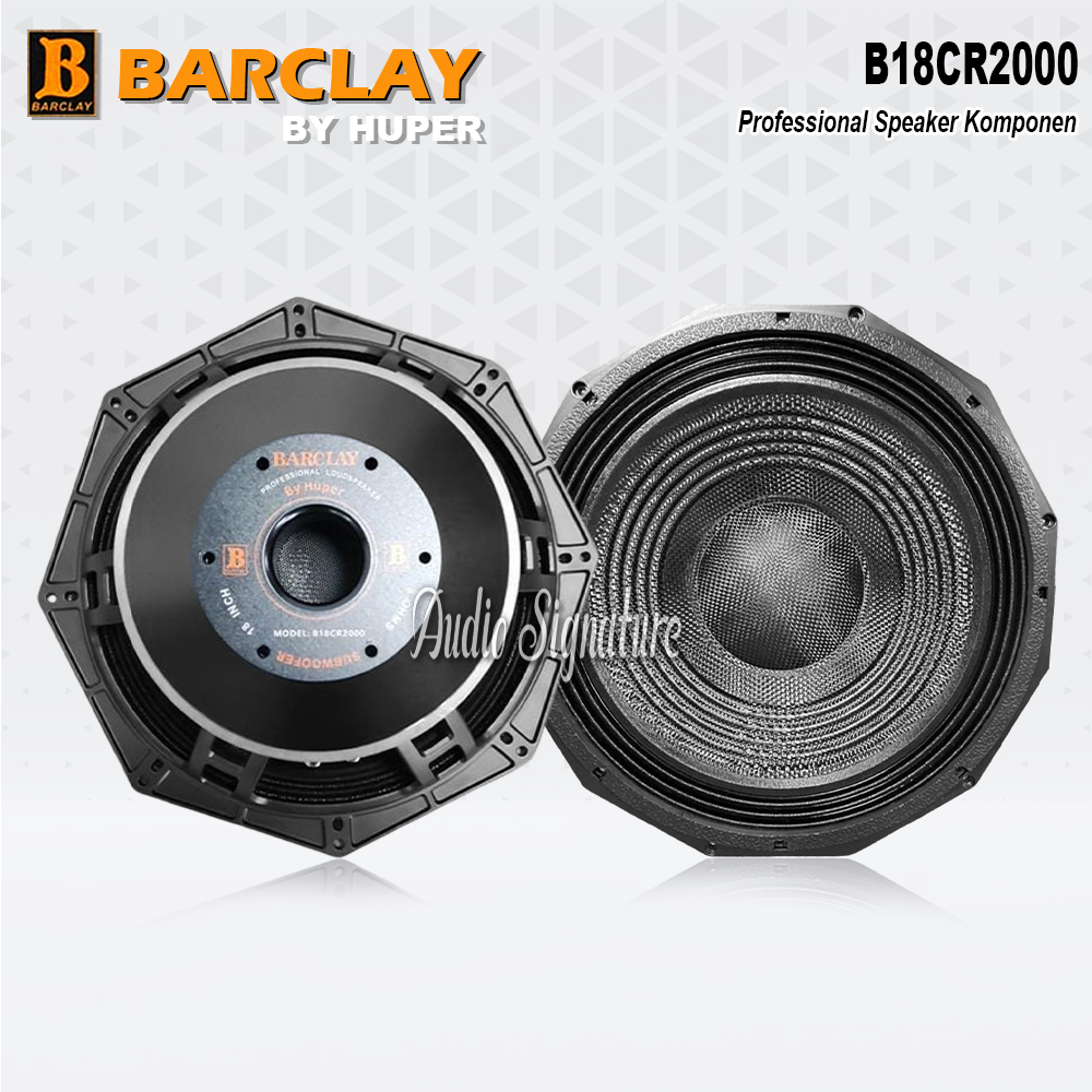 Komponen Speaker 18 Inch BARCLAY B18CR2000 | B18 CR2000 CARBON Coil 5.5 Inch Original