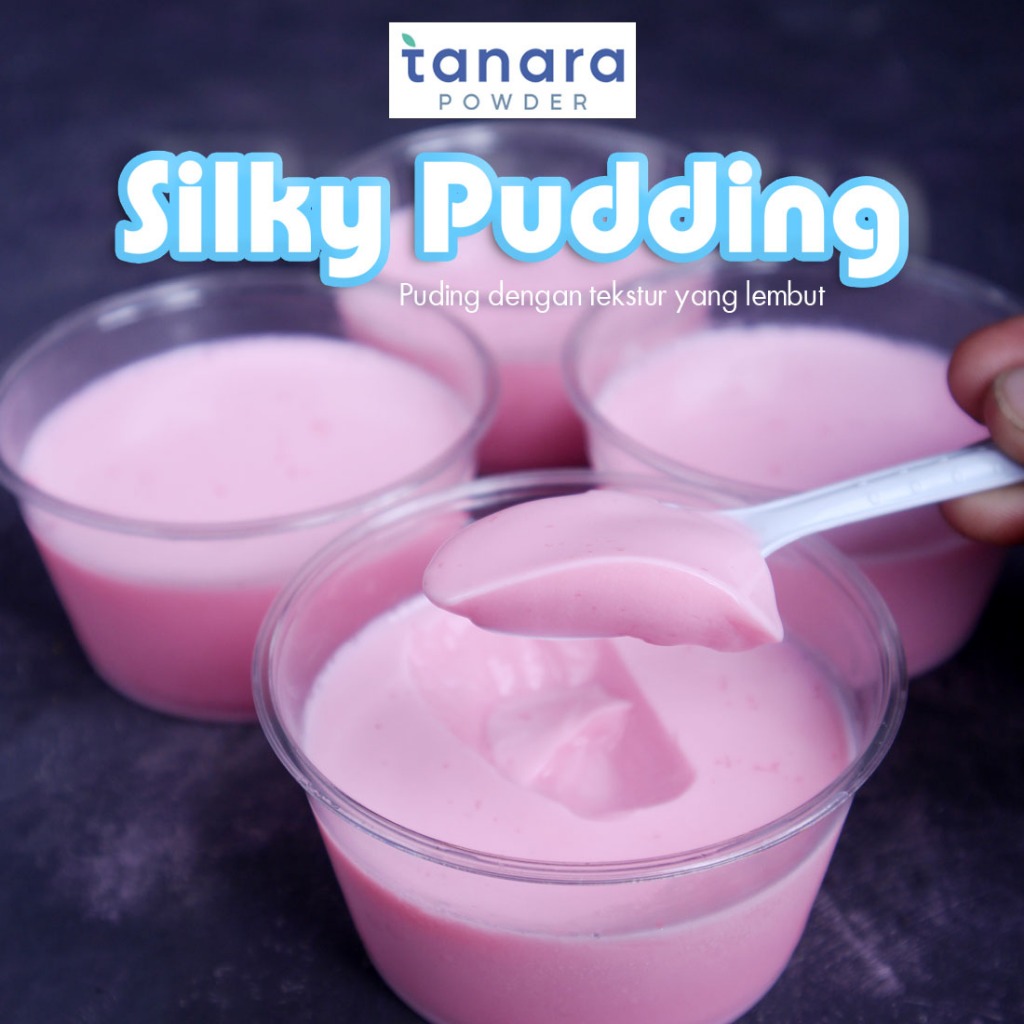 Bubuk Silky Pudding Strawberry 500gr - Pudot Puding Sutera Tanara Powder