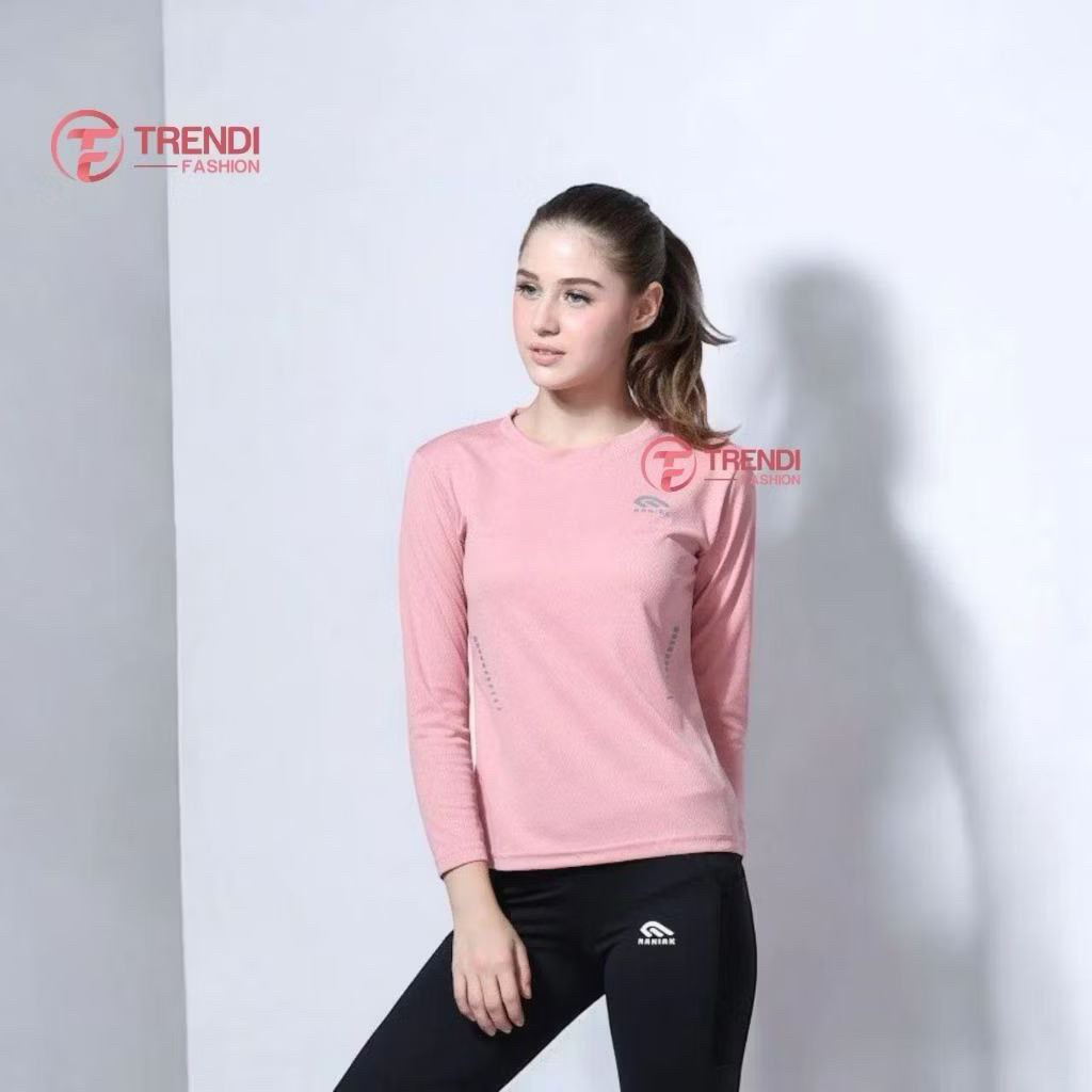 Baju Olahraga Wanita Lengan Panjang/Kaos Running Wanita