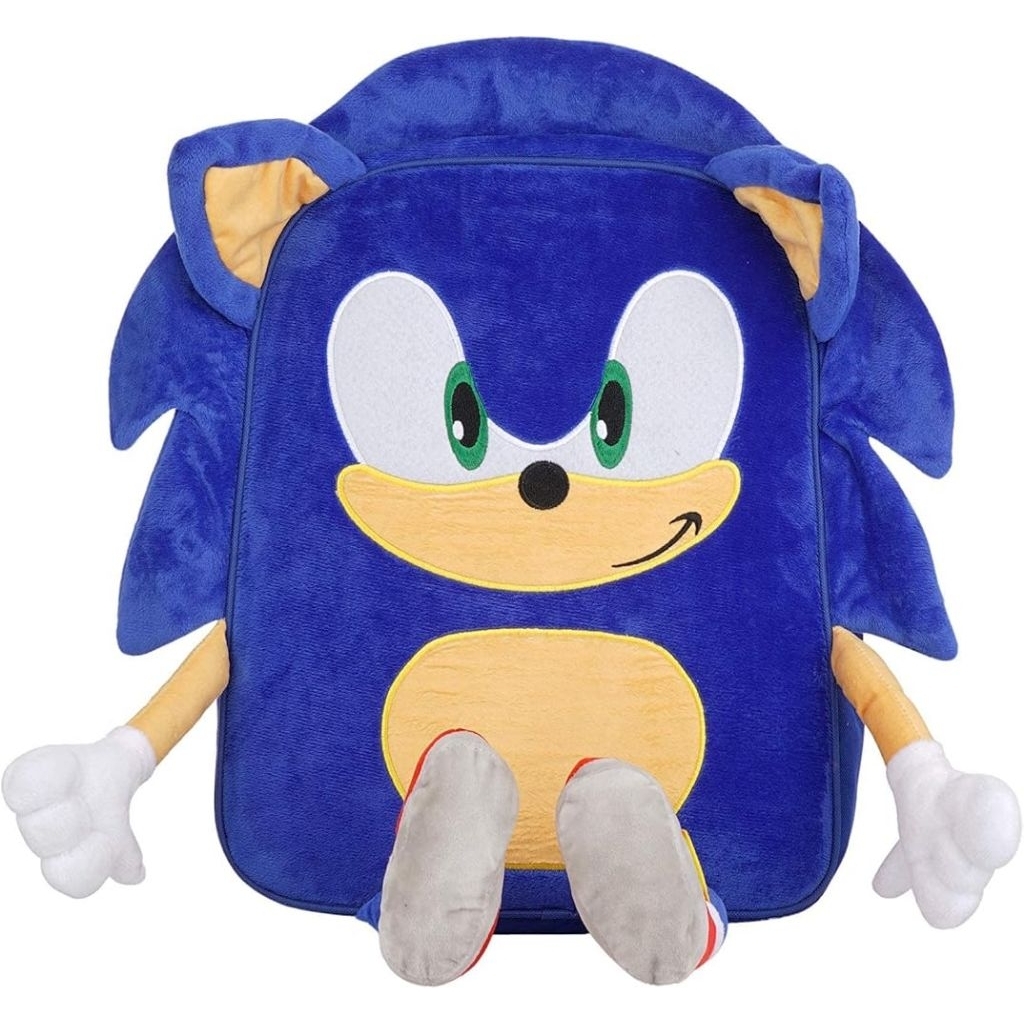 Tas Ransel Sekolah Anak SD 3D Backpack Sonic The Hedgehog Biru Laki Laki Boneka Hitam Original Lavie