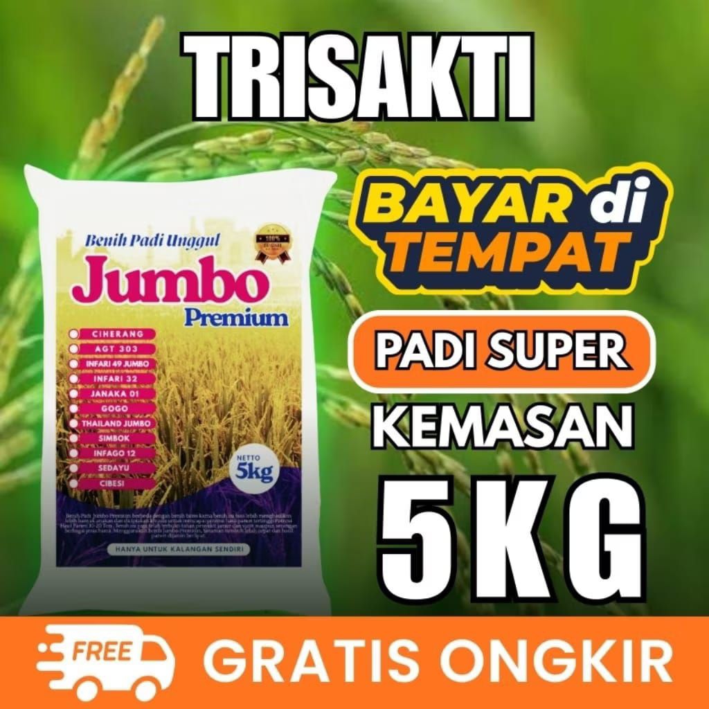 BENIH PADI GENJAH PADI UNGGUL PADI TRISAKTI 5Kg