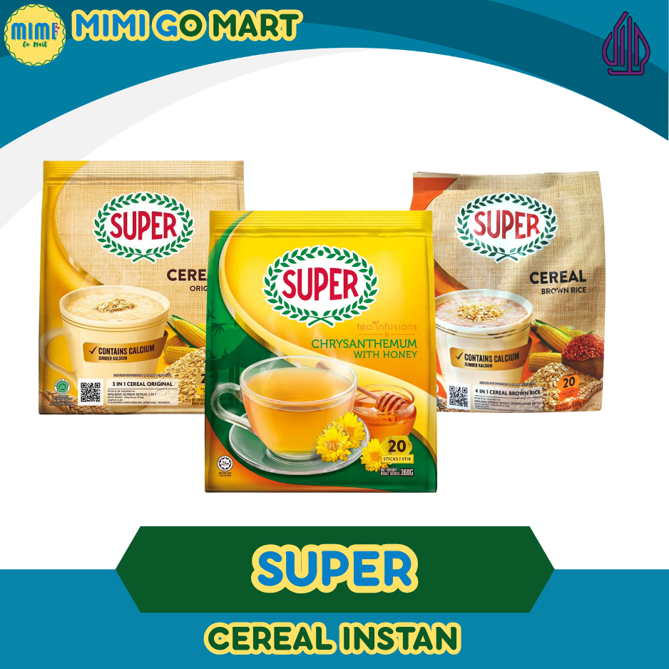 SUPER Instant Cereal & Tae Infusions 20 Sachet BPOM HALAL