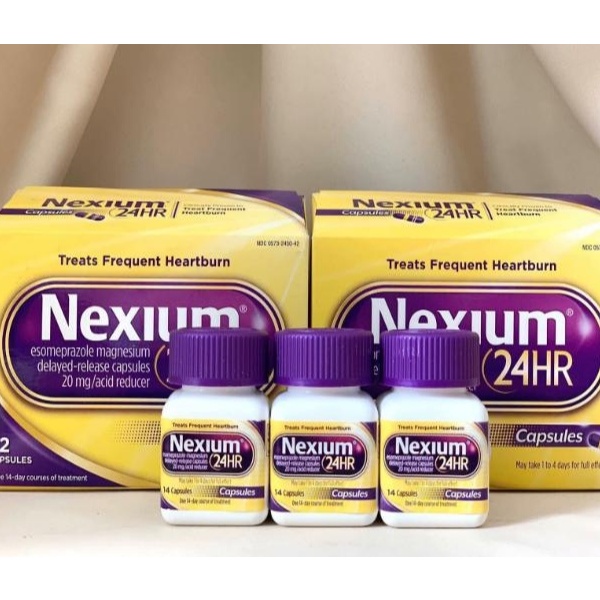 Nexium 24HR Clear Minis 42 Capsules Isi 3 Botol Original Obat Asam Lambung (Exp 02/27)