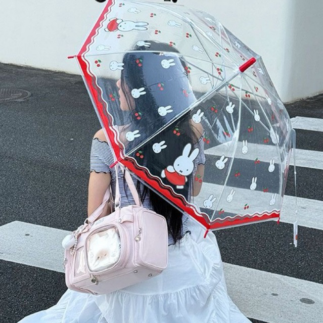 [PREORDER] Payung Transparan Miffy – Pegangan Lucu, Cocok untuk Hadiah & Foto