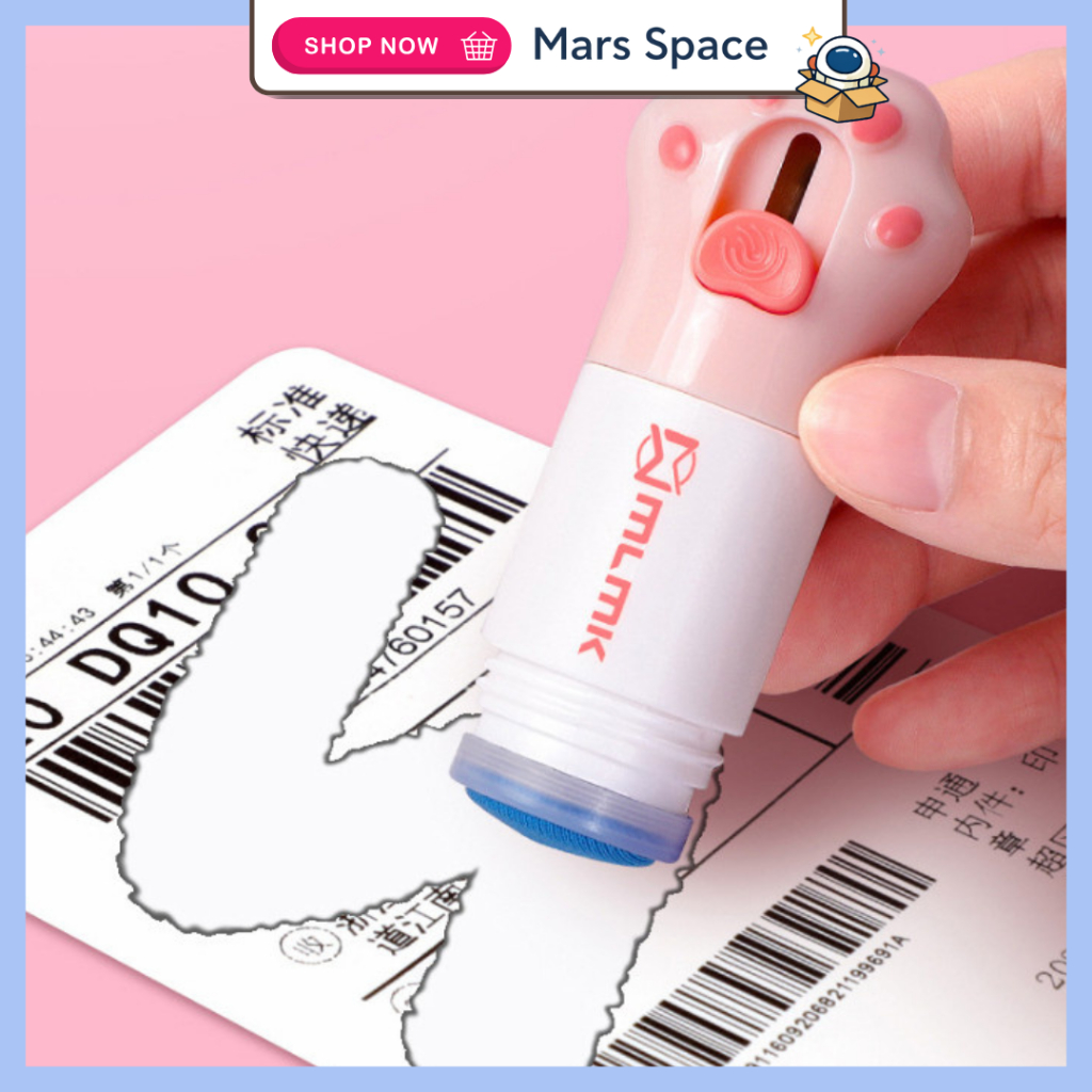 Penghapus Resi Paket / Cutter Mini 2 in 1 Silet Paket / Penghapus Kertas Thermal / Information Remov