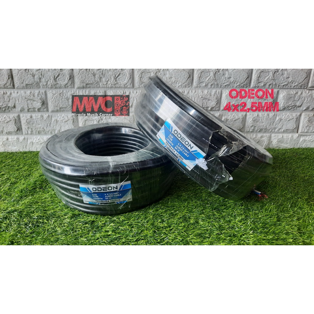 KABEL SPEAKER ODEON 4x2,5MM BLACK SERABUT TEMBAGA MURNI