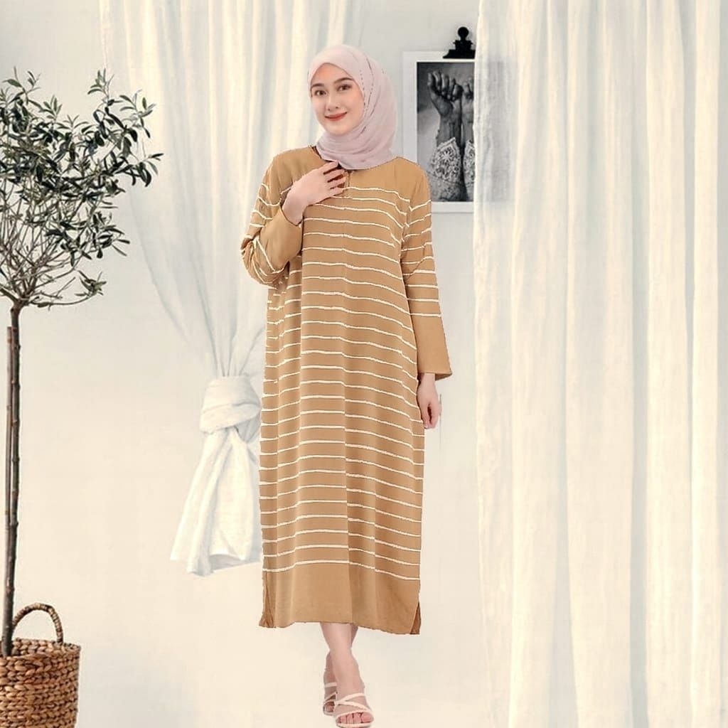 Homedress Batik Daster Arisa Rayon Busui LD 120 Lengan Panjang Tebal - Nyaman