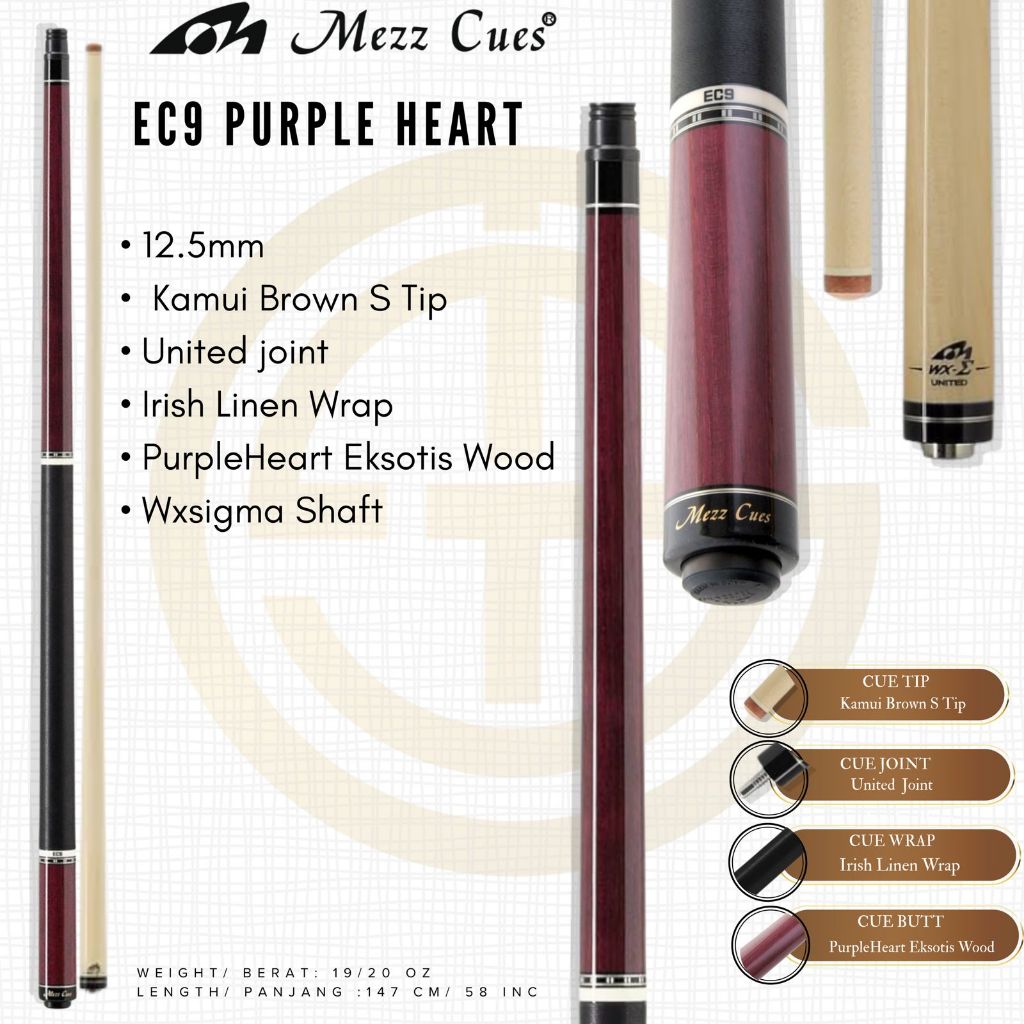 Mezz Cue EC9-P Stick Play Billiard
