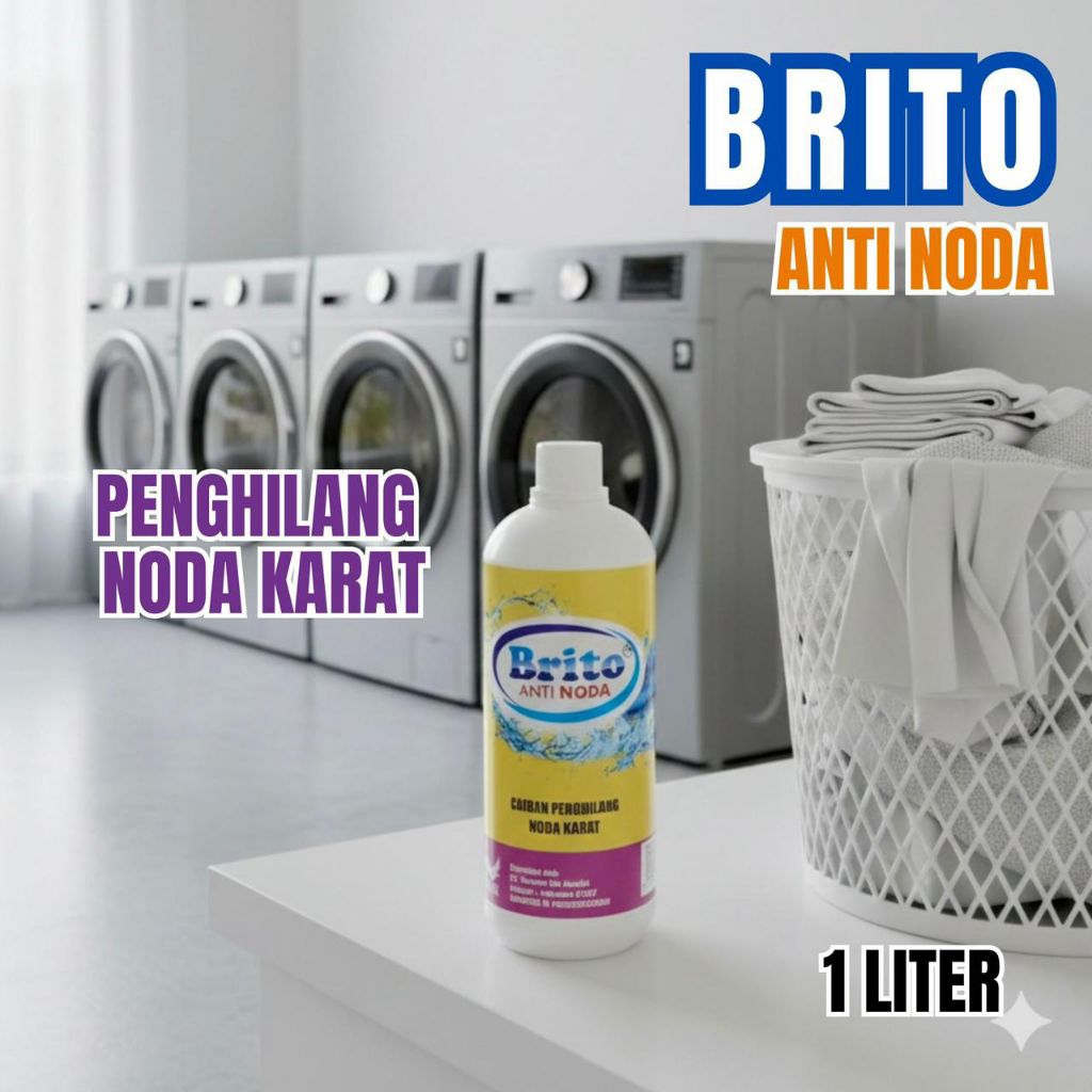 Brito Anti Noda Penghilang Noda Karat - Cairan Pembersih Noda Karat Ukuran 1 Liter