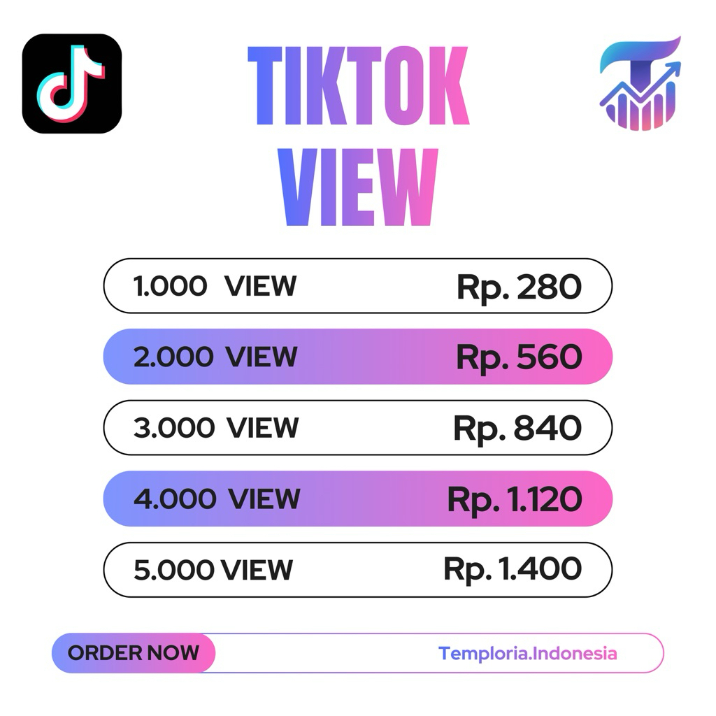 View TikTok termurah bergaransi View Postingan TikTok murah bergaransi dan berbonus Instant Service
