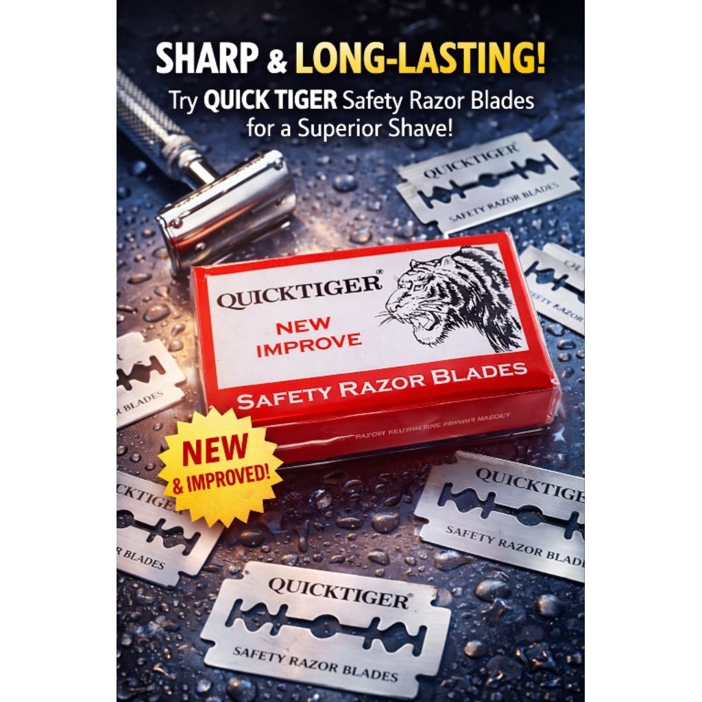 SILET QUICK TIGER,1 kotak isi 10 silet
