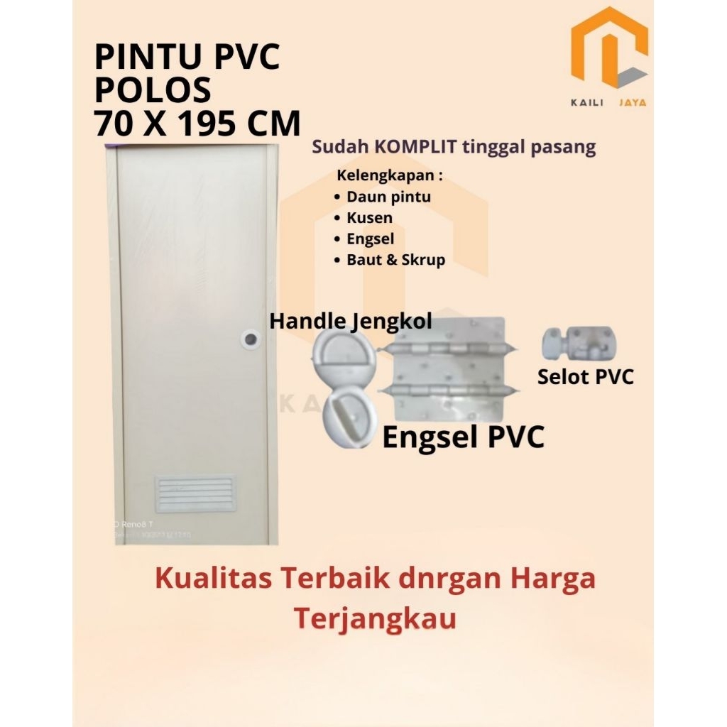 Pintu PVC Polos 70 x 195