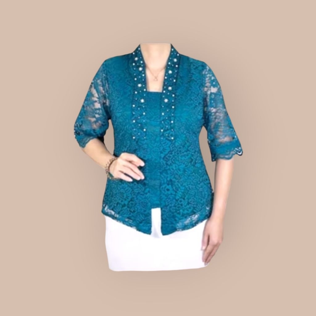 NC Blus kebaya brokat - Atasan kebaya brukat -Blus kutu baru brukat
