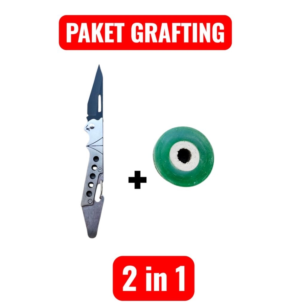 50 PAKET GRAFTING PISAU LIPAT STAINLESS & GRAFTING TAPE 3 CM