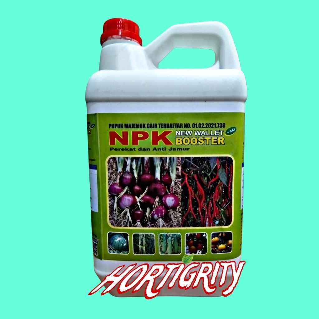 hortigrity - pupuk booster 5 liter durian mangga kelengkeng jeruk padi sawit bawang merah cabe melon