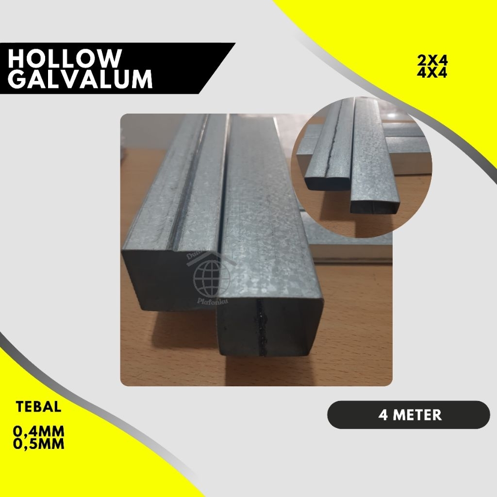 Hollow Galvalum 0,4 / Holo / Rangka Hollow / Hollow Gypsum / Holo Galvalum / Hollow 2x4 / Hollow 4x4