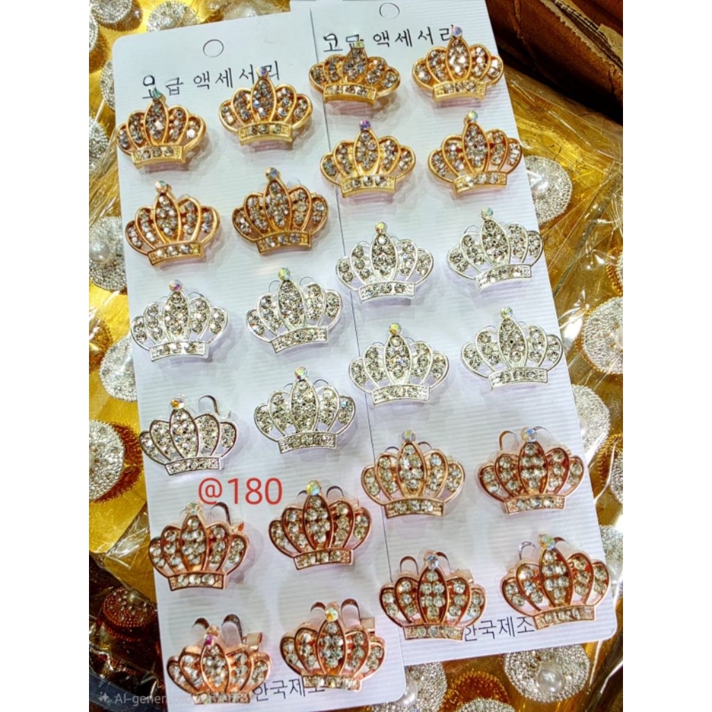 12 pcs Bros dagu  hijab Bros dagu helo kity gold silver kerudung lusinan pin hijab dewasa anak