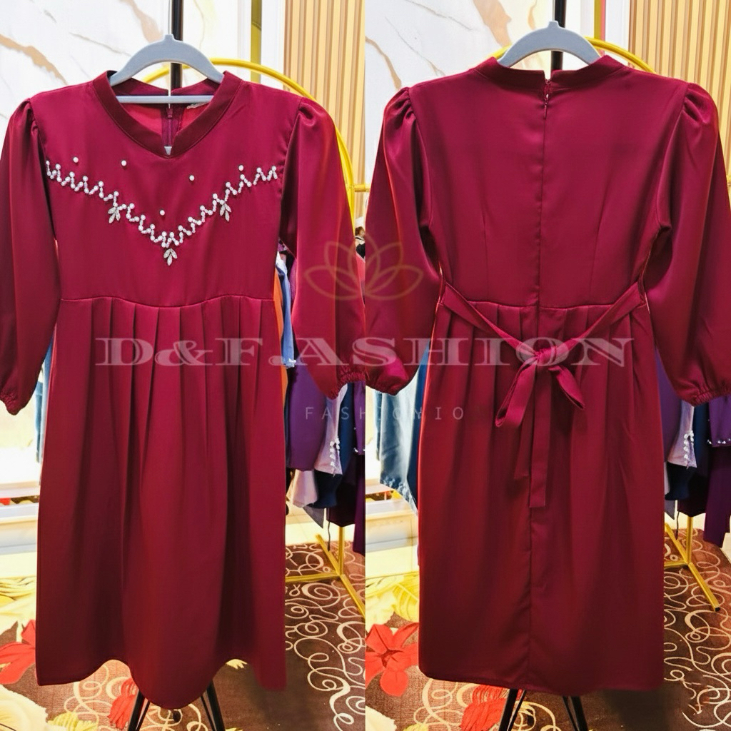 TERBARUU(SYAKIRA DRESS) DRESS GAMIS ANAK SATIN BAJU GAMIS ANAK PEREMPUAN SATIN BAJU KONDANGAN ANAK B
