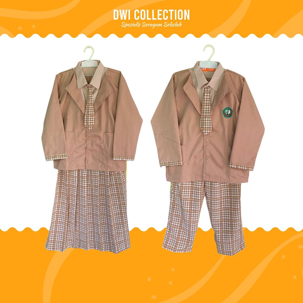 SERAGAM SEKOLAH JAS KOREA MUSLIM ANAK PAUD / TK (FREE LOGO NASIONAL/CUSTOM)