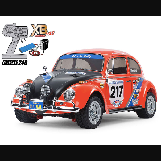 Tamiya 1/10 RC XB Volkswagen Beetle Rally (MF-01X Chassis) (RTR) - 57917