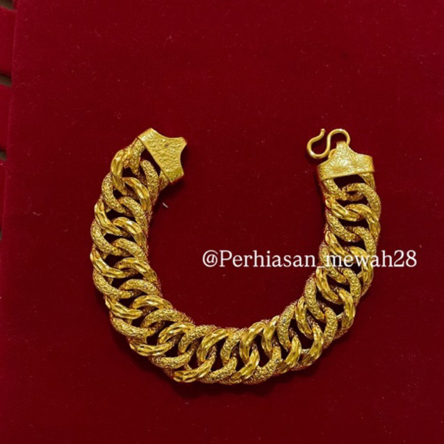 Gelang rantai lipan jumbo lapis emas cantik