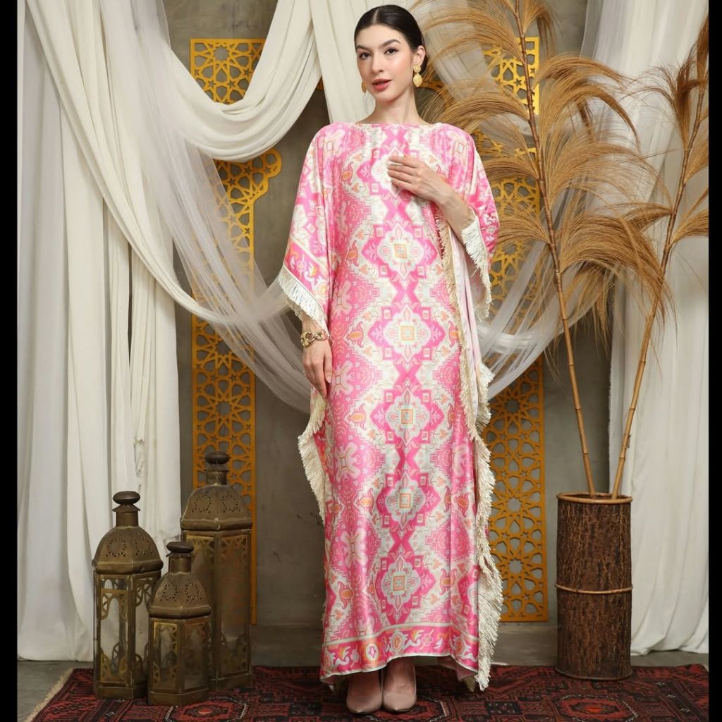 Kaftan Pink • Kaftan Pink Abstract • Kaftan Modern • Kaftan Jumbo • Long Kaftan Premium • Dress Pink