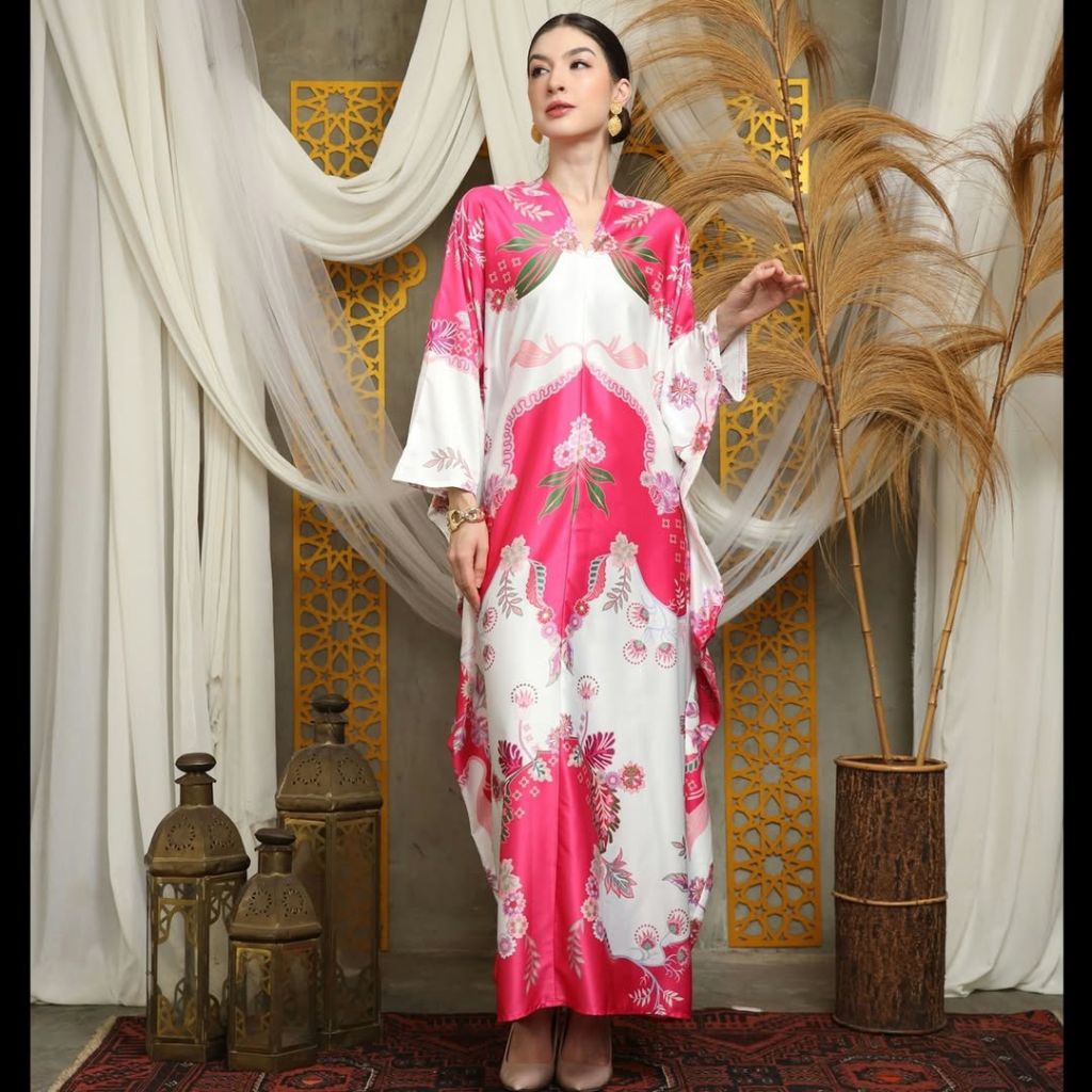 Kaftan Pink • Kaftan Pink Abstract • Kaftan Modern • Kaftan Jumbo • Long Kaftan Premium • Dress Pink