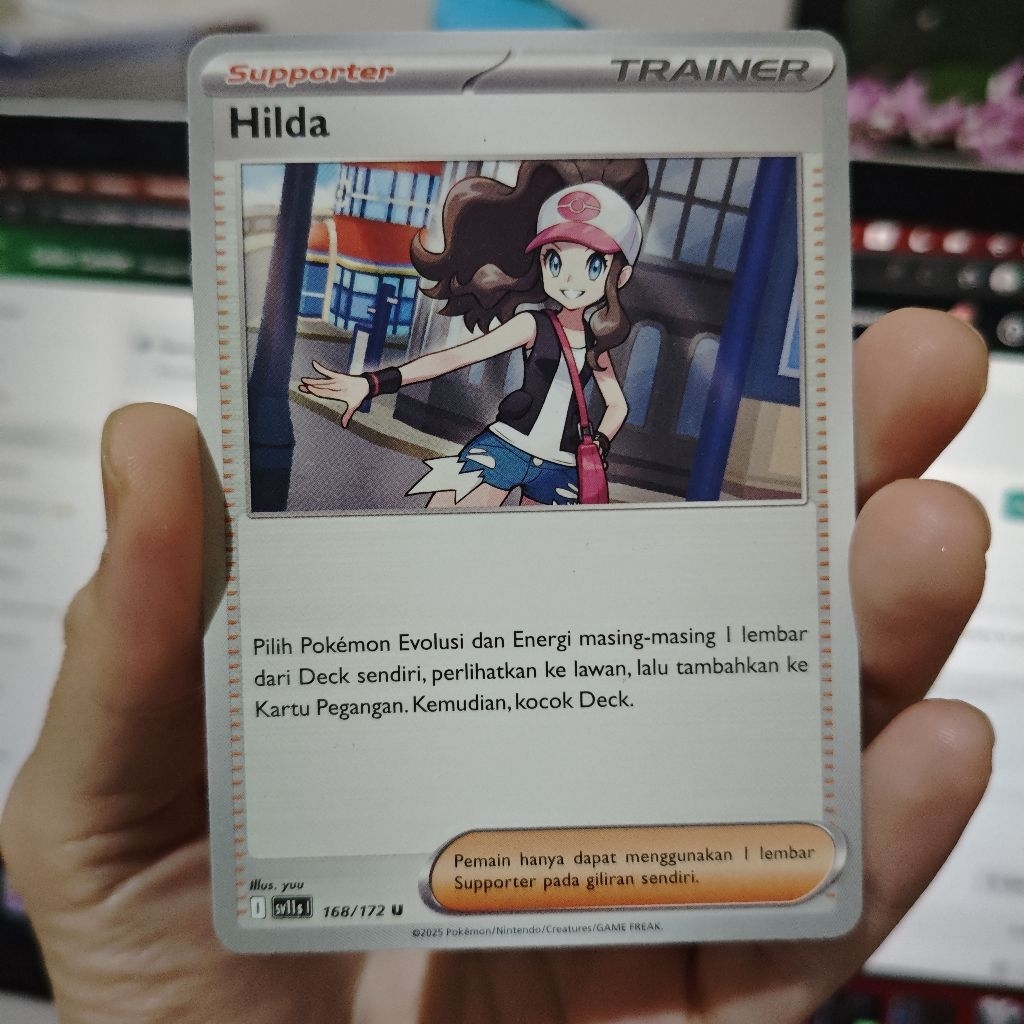 Kartu Pokemon Trainer Hilda (168/172) TCG Indonesia