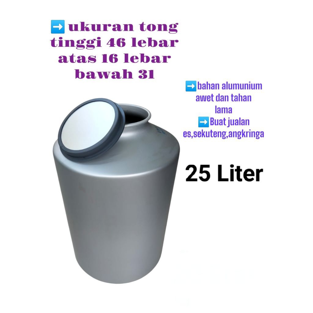 tong aluminium 25liter kedap udara