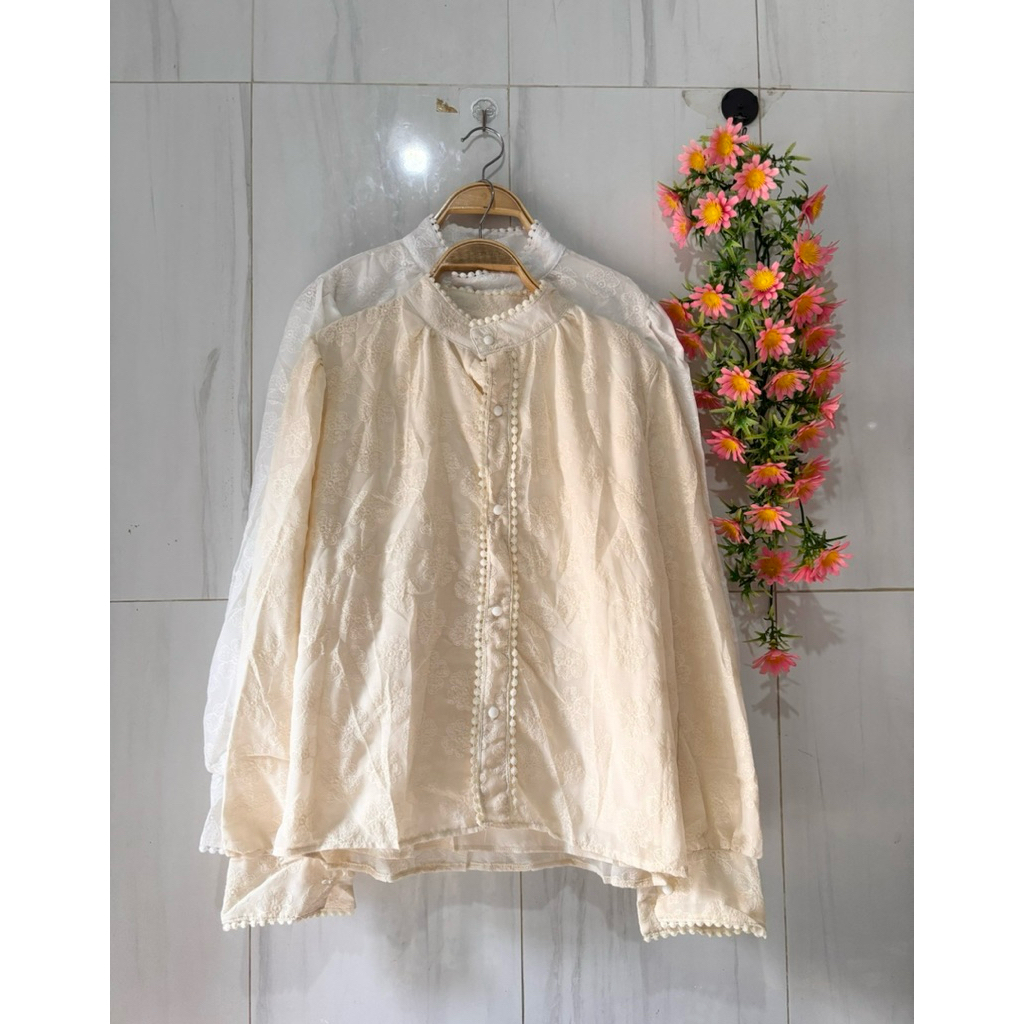 aesthetic blouse blouse wanita brukat atasan brukat wanita atasan bordir wanita