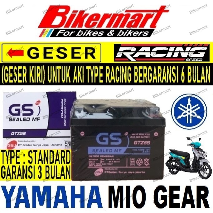 Aki Motor Yamaha Mio Gear 125 GTZ5S Accu Kering MF