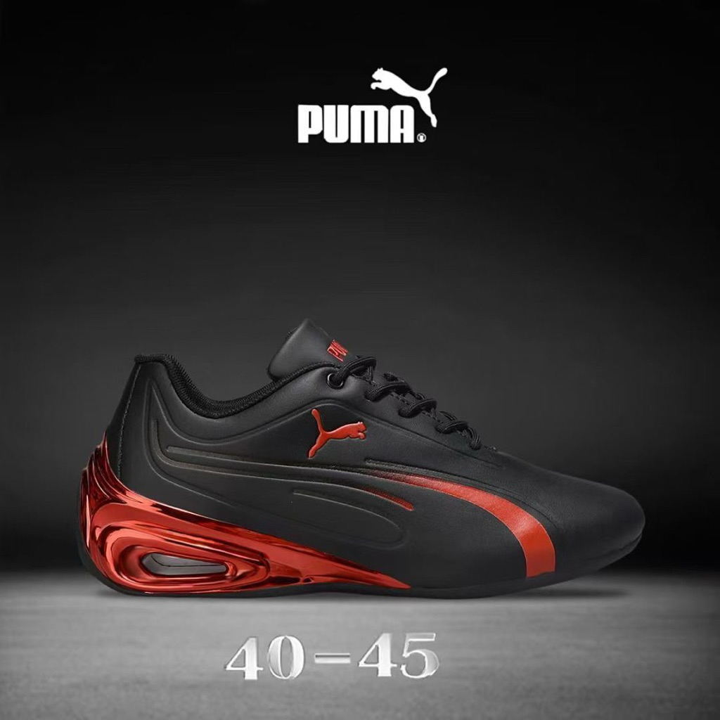 Sepatu Sneakers Pria Puma Ferrari X Roma 2 Black Red