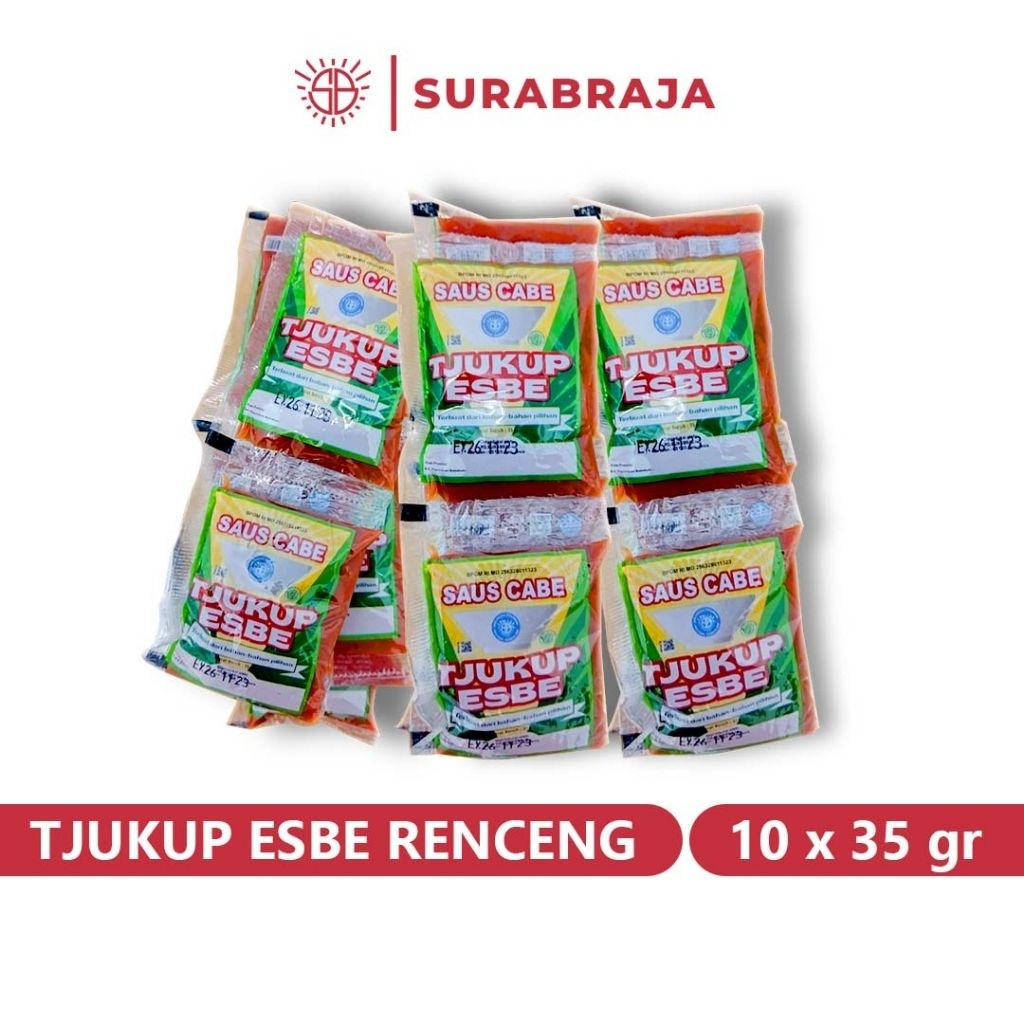 Saus Cabe Tjukup Esbe Renceng 35gr isi 40pcs (4 renceng)