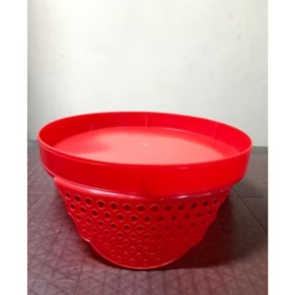 Tebok Plastik Lovebird Diameter 33 BONUS KLEM 3PCS cm - Desain Elegan, Stabilitas Ekstra, Warna Mena