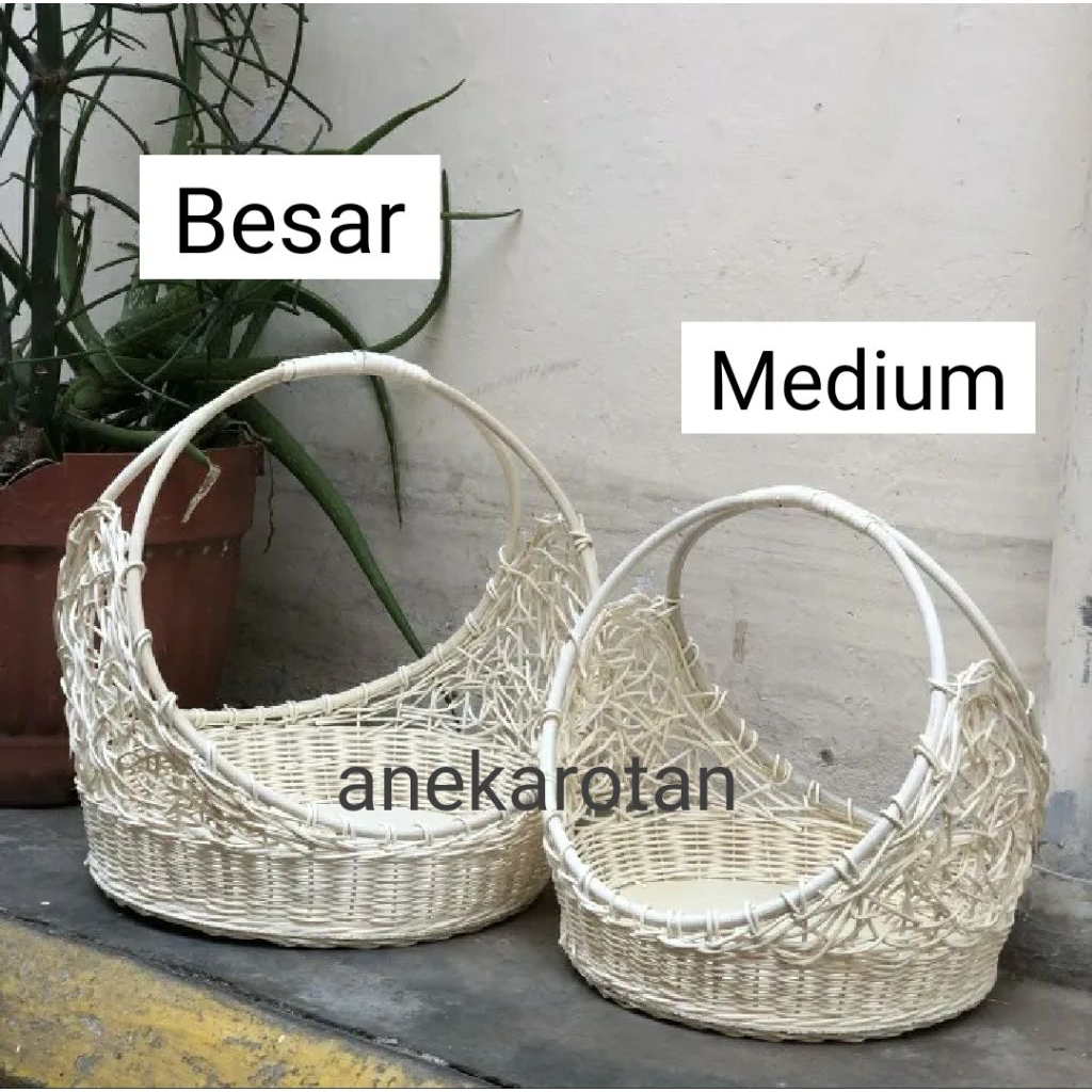 keranjang rotan cincin seserahan hantaran tempat buah
