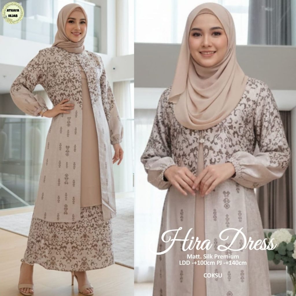 HIRA DRESS ORI ATHAYA TERMURAH | GAMIS LEBARAN TERMURAH