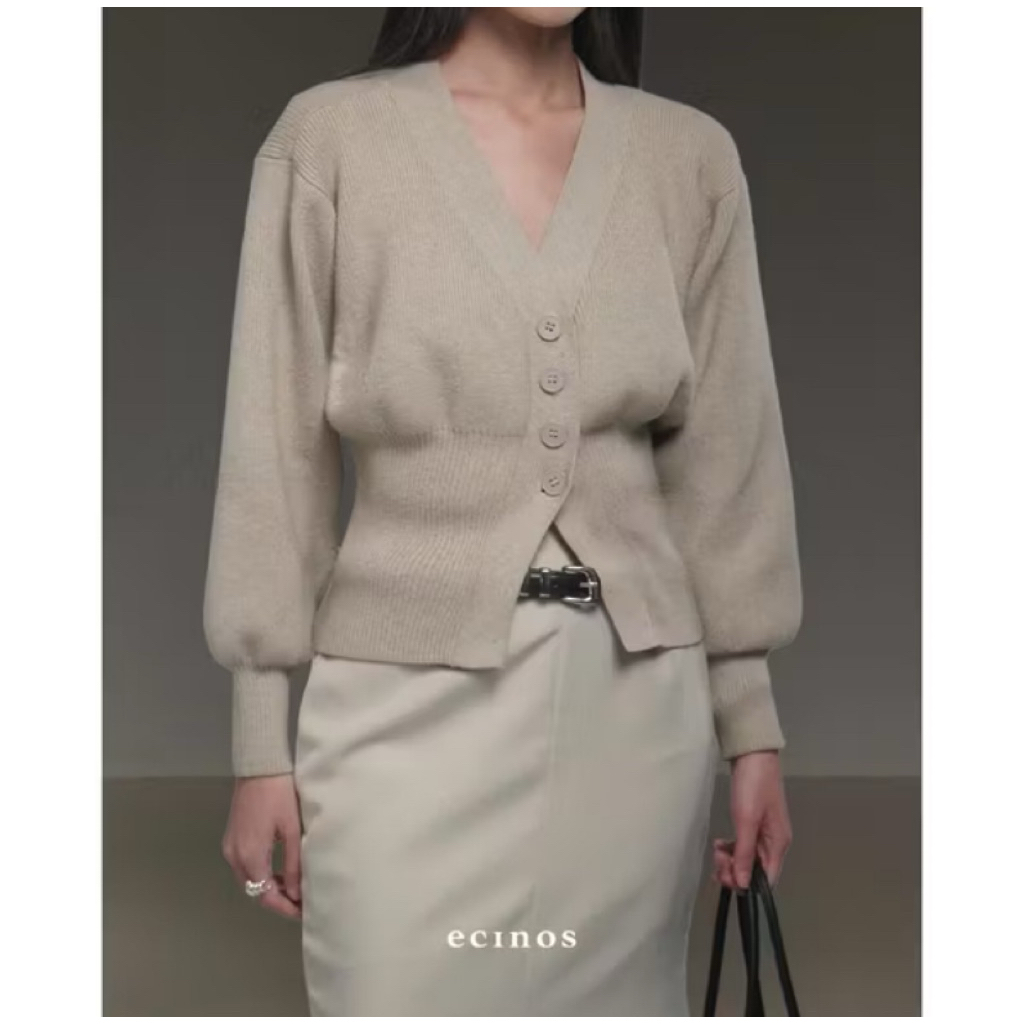 Ecinos Fitted Cardigan Cream