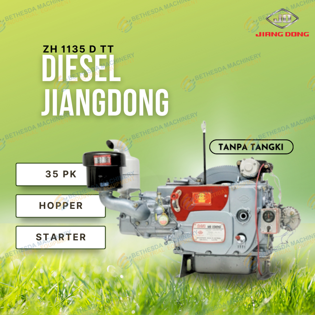 Diesel Mesin 35hp stater electric tanpa tangki 35pk Jiangdong ZH 1135 TT